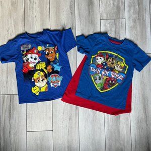 Paw Patrol two boys tops with cape SIZE 4/5